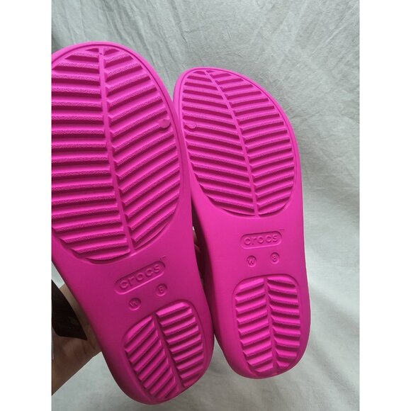 Crocs Women's Getaway Strappy Pink Crush Sandals Size 8- NEW - Picture 5 of 8